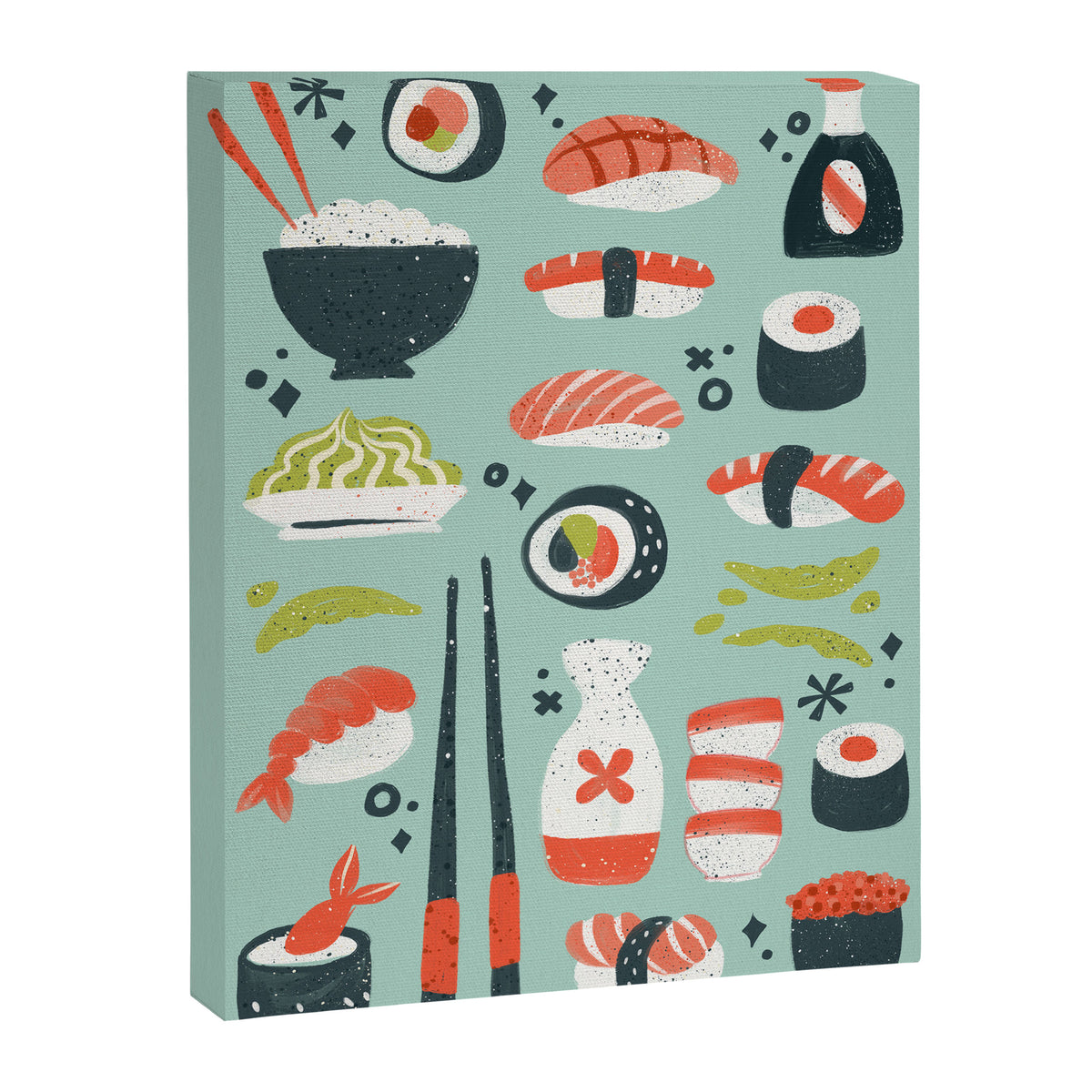 Sushi Dreams - Mint Canvas Print Gallery Image 8