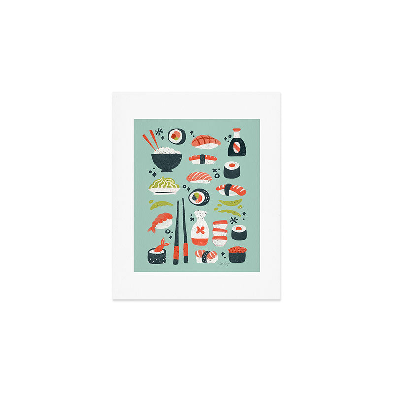 Sushi Dreams - Mint Art Print Gallery Image 1