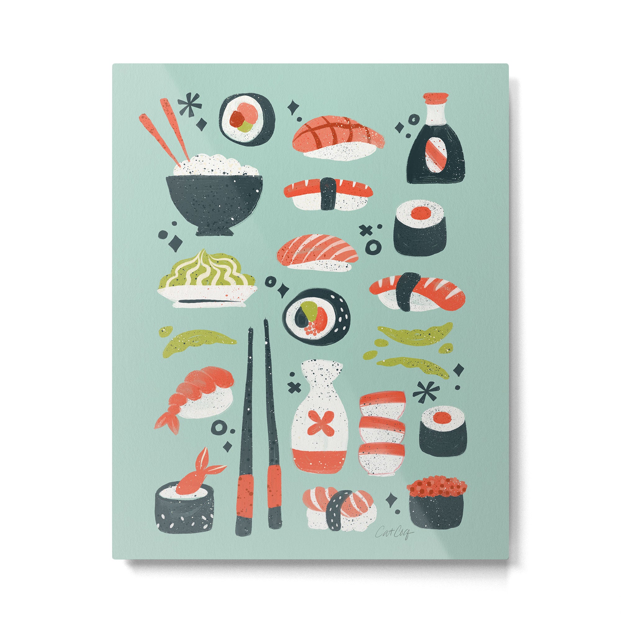 Sushi Dreams - Mint Metal Print Gallery Image 6