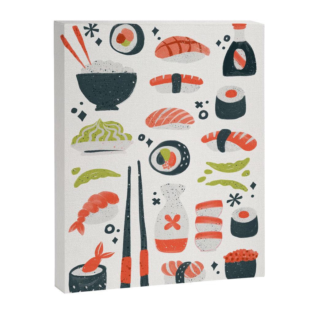 Sushi Dreams - White Canvas Print Gallery Image 8