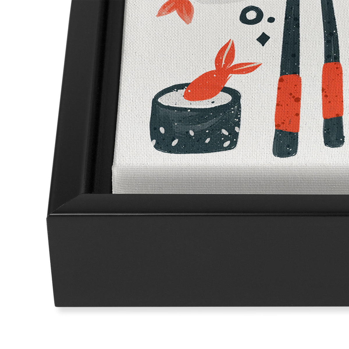 Sushi Dreams - White Framed Canvas Print Gallery Image 3