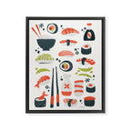 Sushi Dreams - White Framed Canvas Print Gallery Image 8