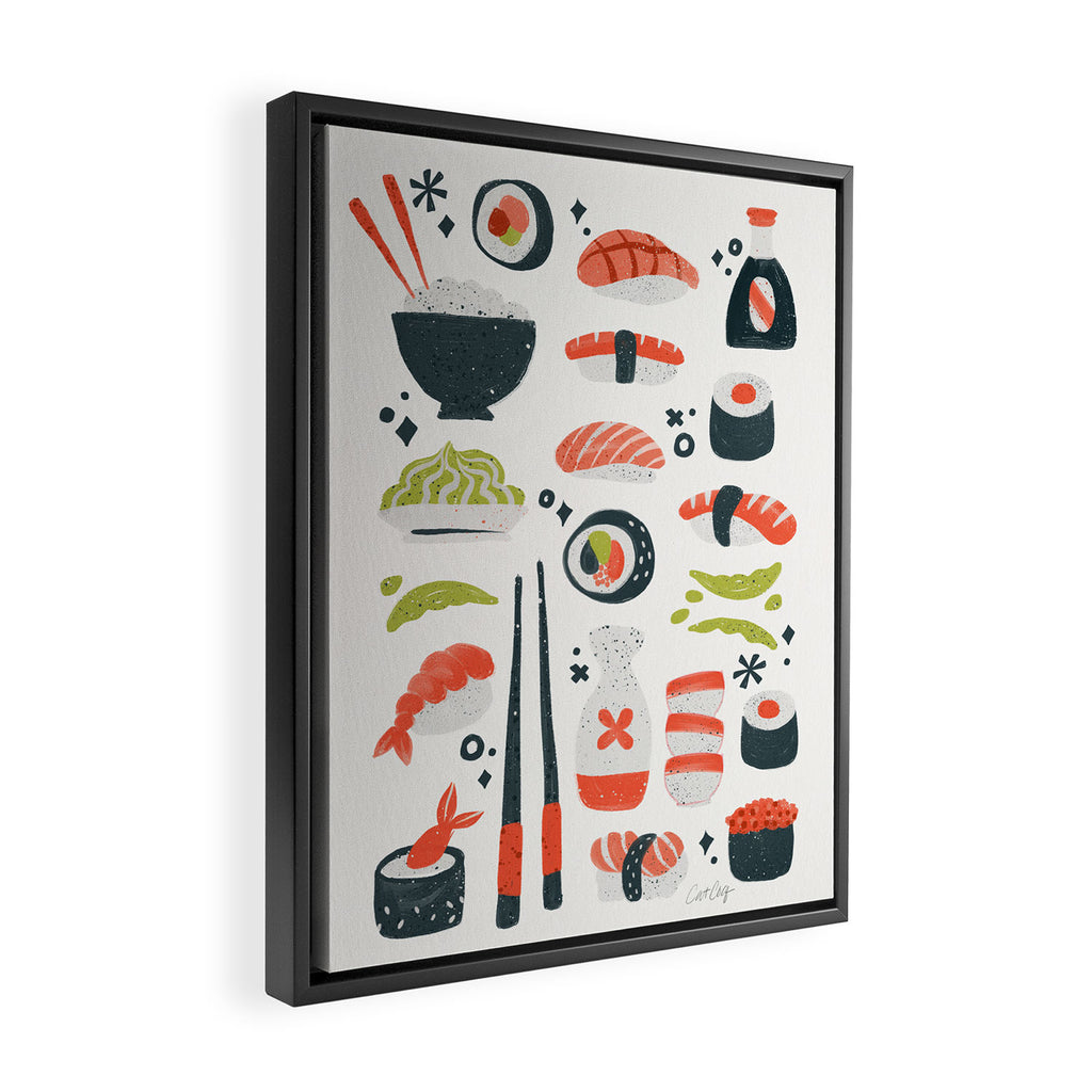 Sushi Dreams - White Framed Canvas Print Gallery Image 2