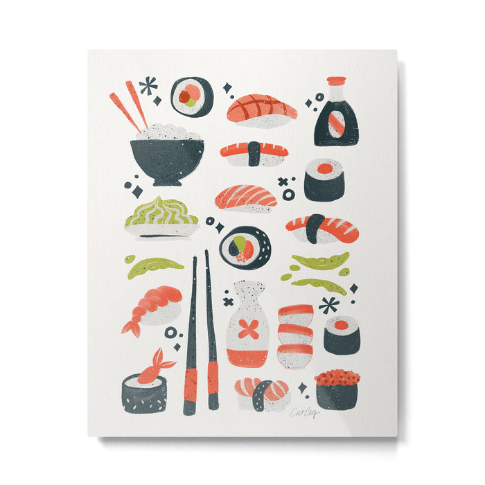 Sushi Dreams - White Metal Print Gallery Image 1