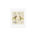Swedish Dala Horses - Gold Palette Art Print Gallery Image 1