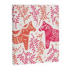 Swedish Dala Horses - Melon Palette Canvas Print Gallery Image 8