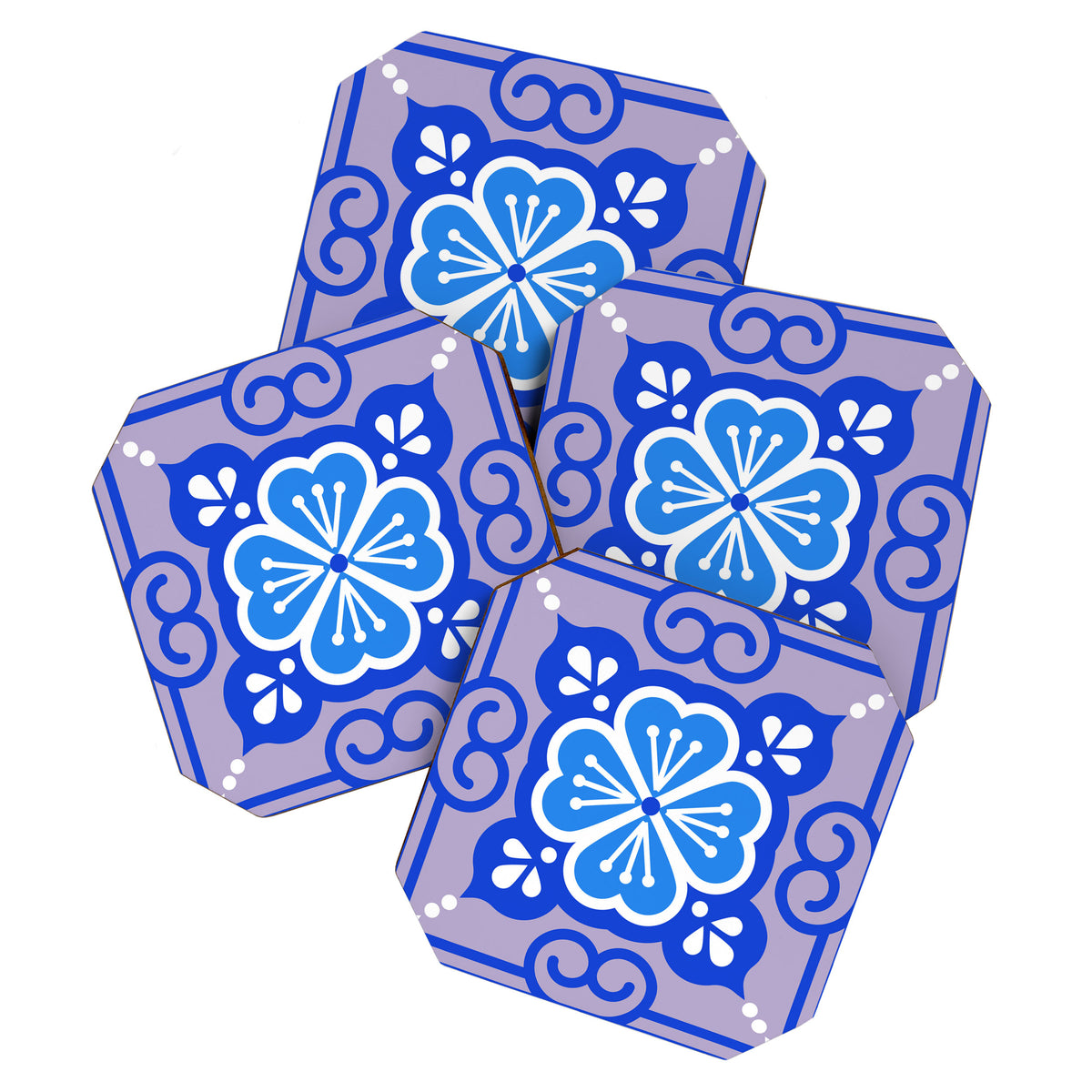 Talavera Mexican Tile - Blue Palette Coaster Gallery Image 1