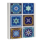Talavera Mexican Tile - Navy & Bronze Palette Canvas Print Gallery Image 6
