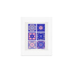 Talavera Mexican Tile - Pink & Periwinkle Palette Art Print Gallery Image 1