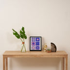 Talavera Mexican Tile - Pink & Periwinkle Palette Framed Canvas Print Gallery Image 4