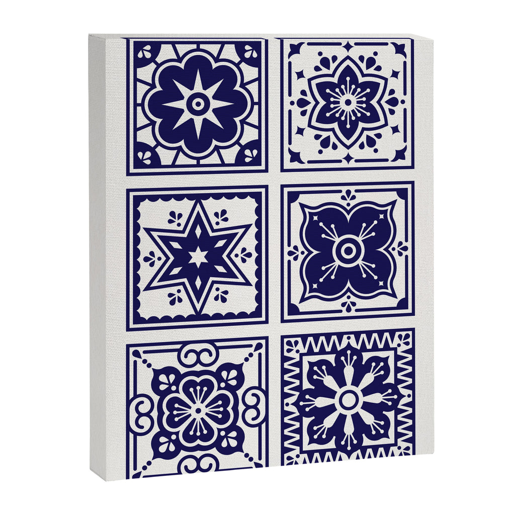 Talavera Mexican Tile - Porcelain Palette Canvas Print Gallery Image 8