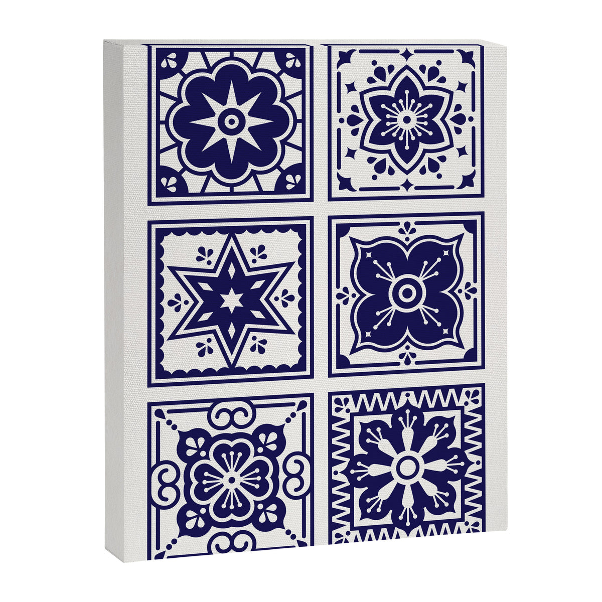 Talavera Mexican Tile - Porcelain Palette Canvas Print Gallery Image 8