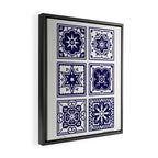 Talavera Mexican Tile - Porcelain Palette Framed Canvas Print Gallery Image 2