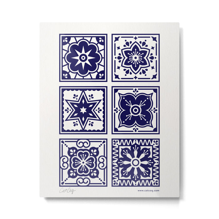 Talavera Mexican Tile - Porcelain Palette Metal Print Gallery Image 1