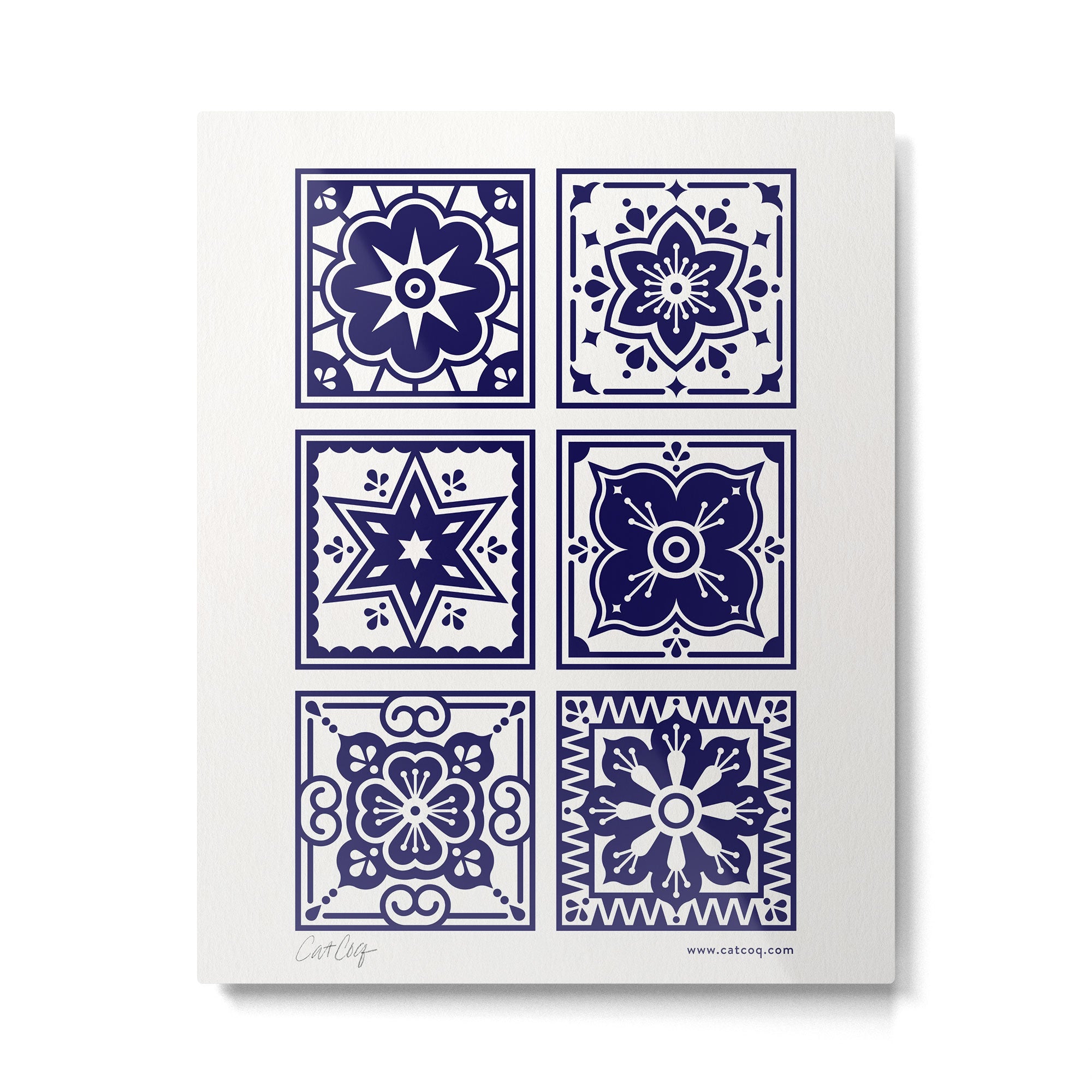 Talavera Mexican Tile - Porcelain Palette Metal Print Gallery Image 6
