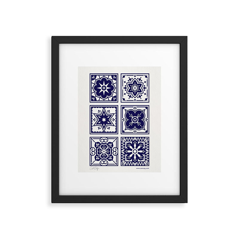 Talavera Mexican Tile - Porcelain Palette Framed Art Print Gallery Image 6