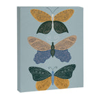 Tattooed Butterflies - Blue & Yellow Canvas Print Gallery Image 8