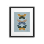 Tattooed Butterflies - Blue & Yellow Framed Art Print Gallery Image 6