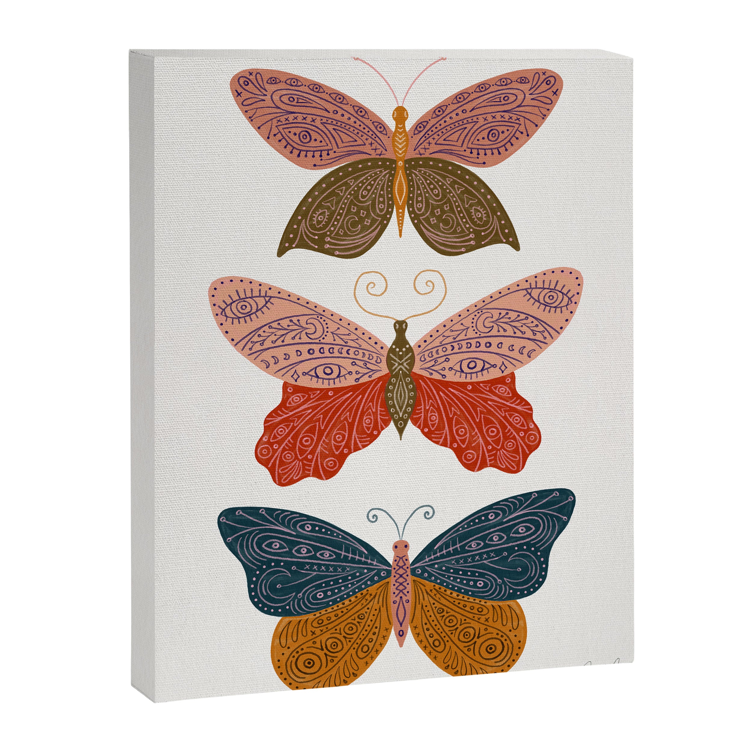 Tattooed Butterflies - Desert Canvas Print Gallery Image 8