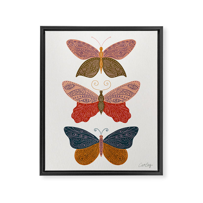 Tattooed Butterflies - Desert Framed Canvas Print Gallery Image 1