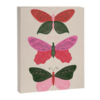 Tattooed Butterflies - Pink & Green Canvas Print Gallery Image 8