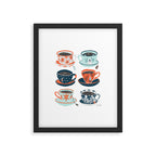 Tea Time - Coral & Teal Framed Art Print Gallery Image 6