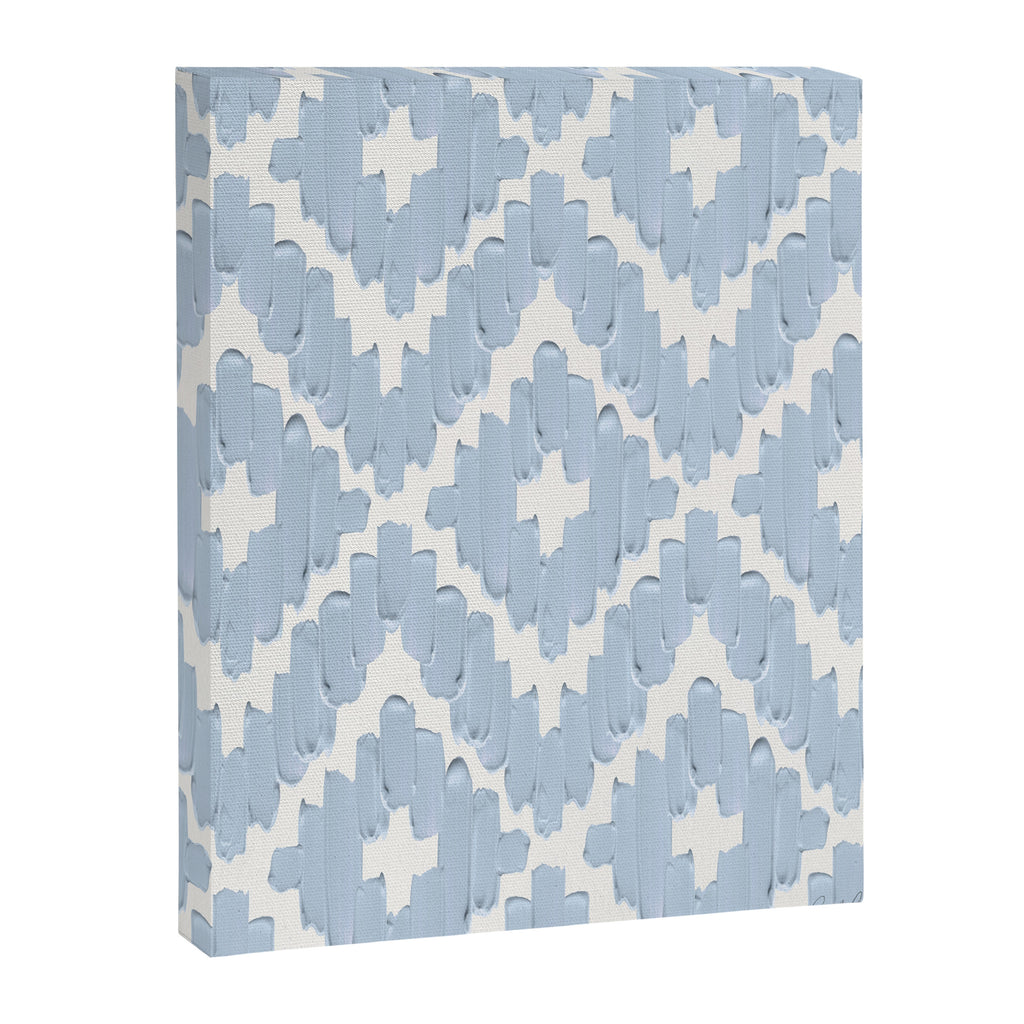 Textile Diamonds - Powder Blue  Canvas Print Gallery Image 8