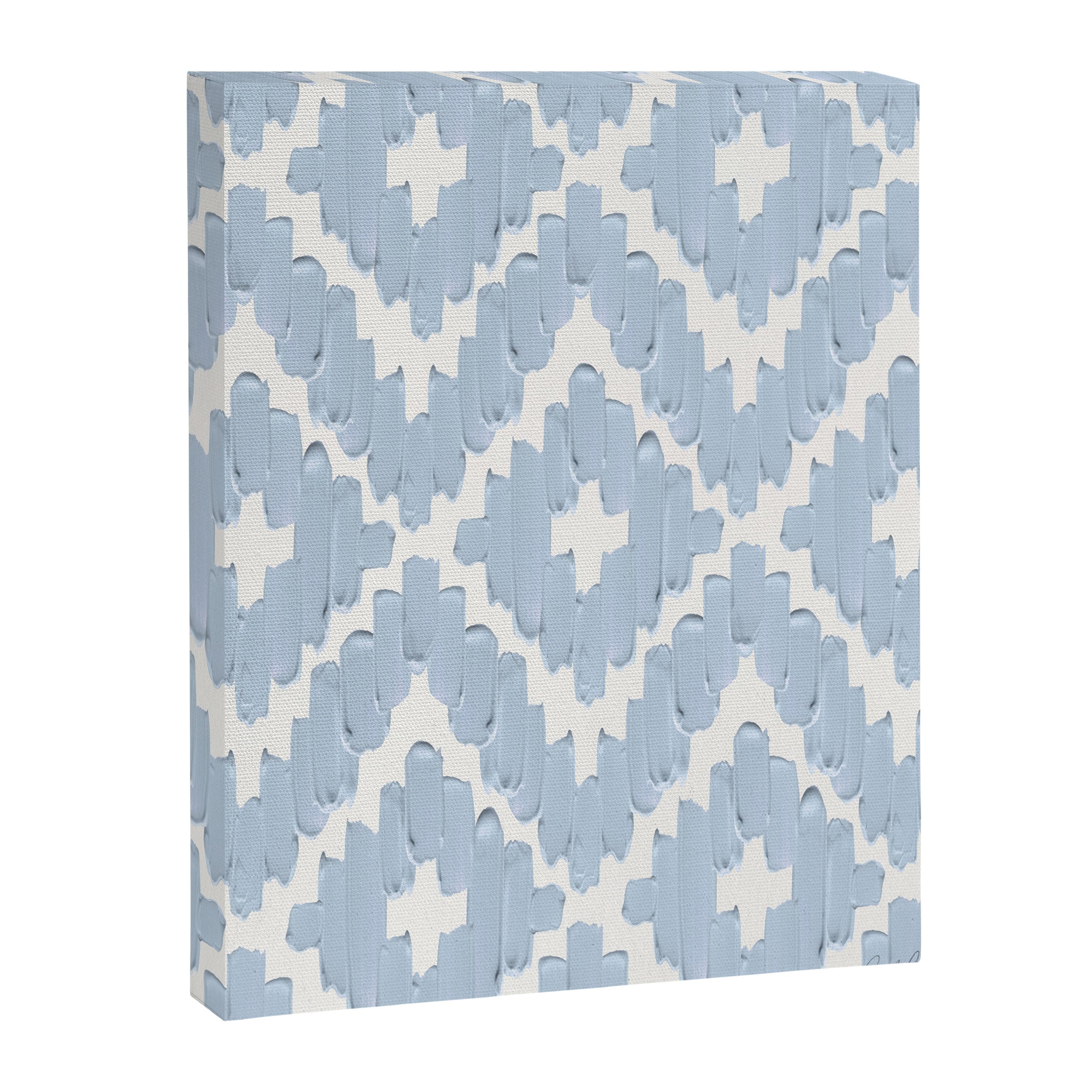 Textile Diamonds - Powder Blue  Canvas Print Gallery Image 8