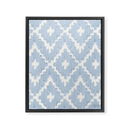 Textile Diamonds - Powder Blue  Framed Canvas Print Gallery Image 8
