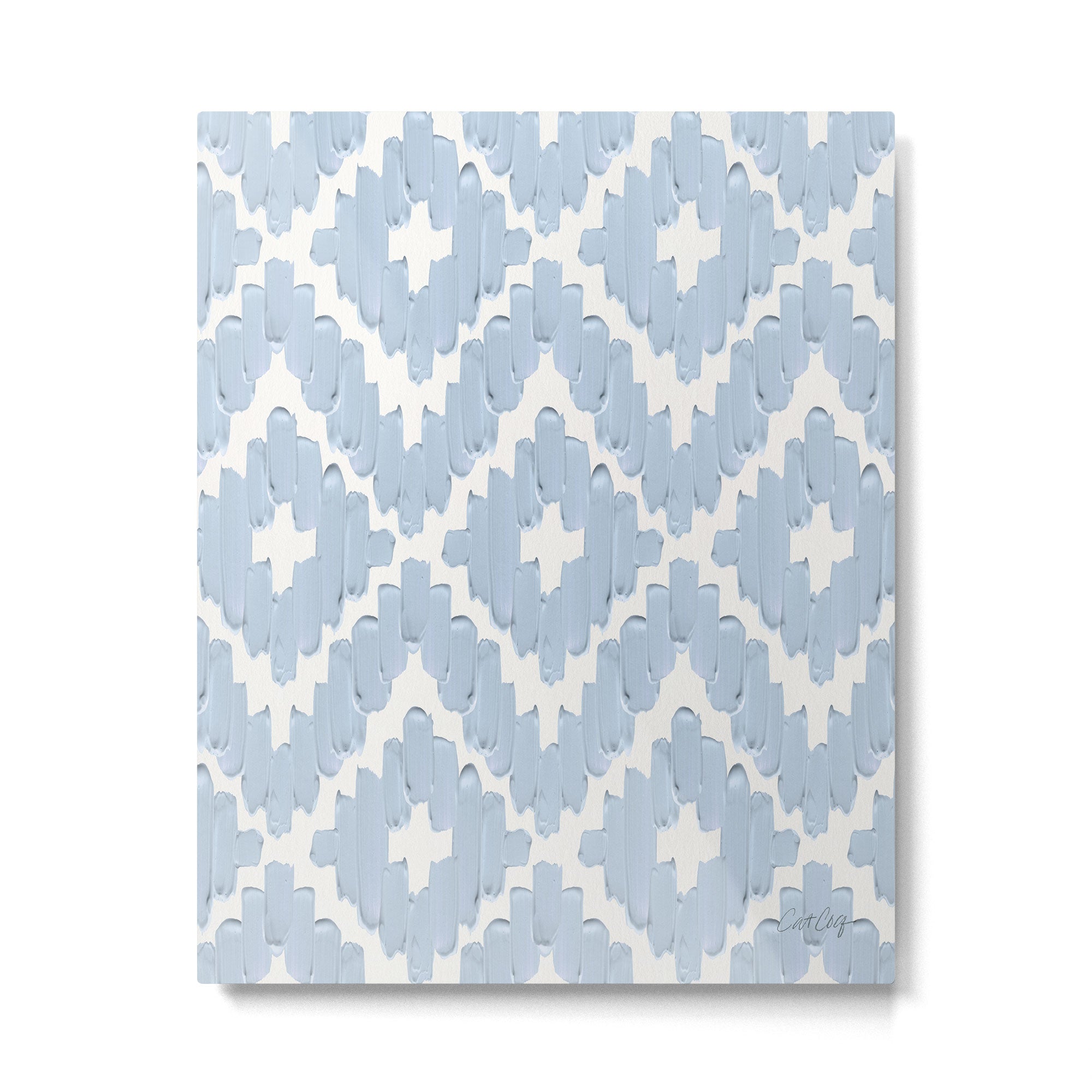 Textile Diamonds - Powder Blue  Metal Print Gallery Image 6