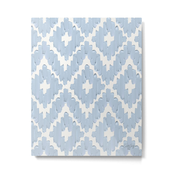 Textile Diamonds - Powder Blue  Metal Print Gallery Image 1