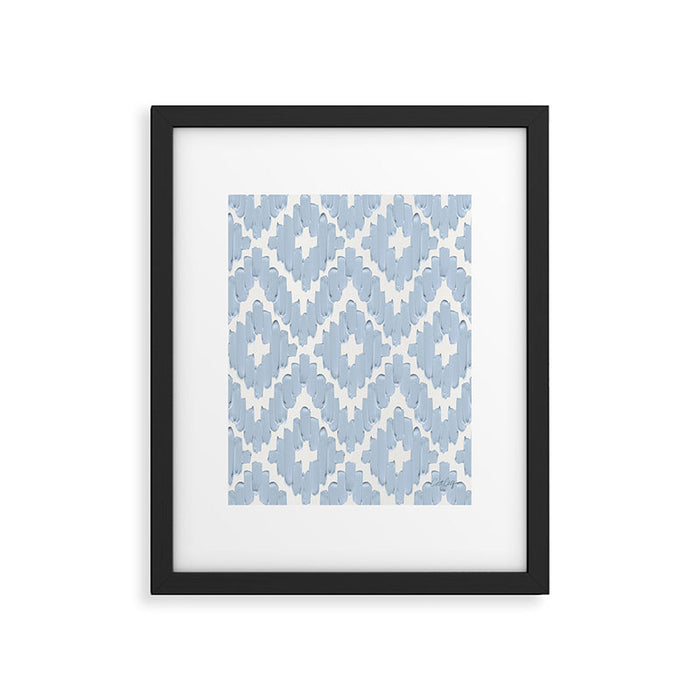 Textile Diamonds - Powder Blue  Framed Art Print Gallery Image 1