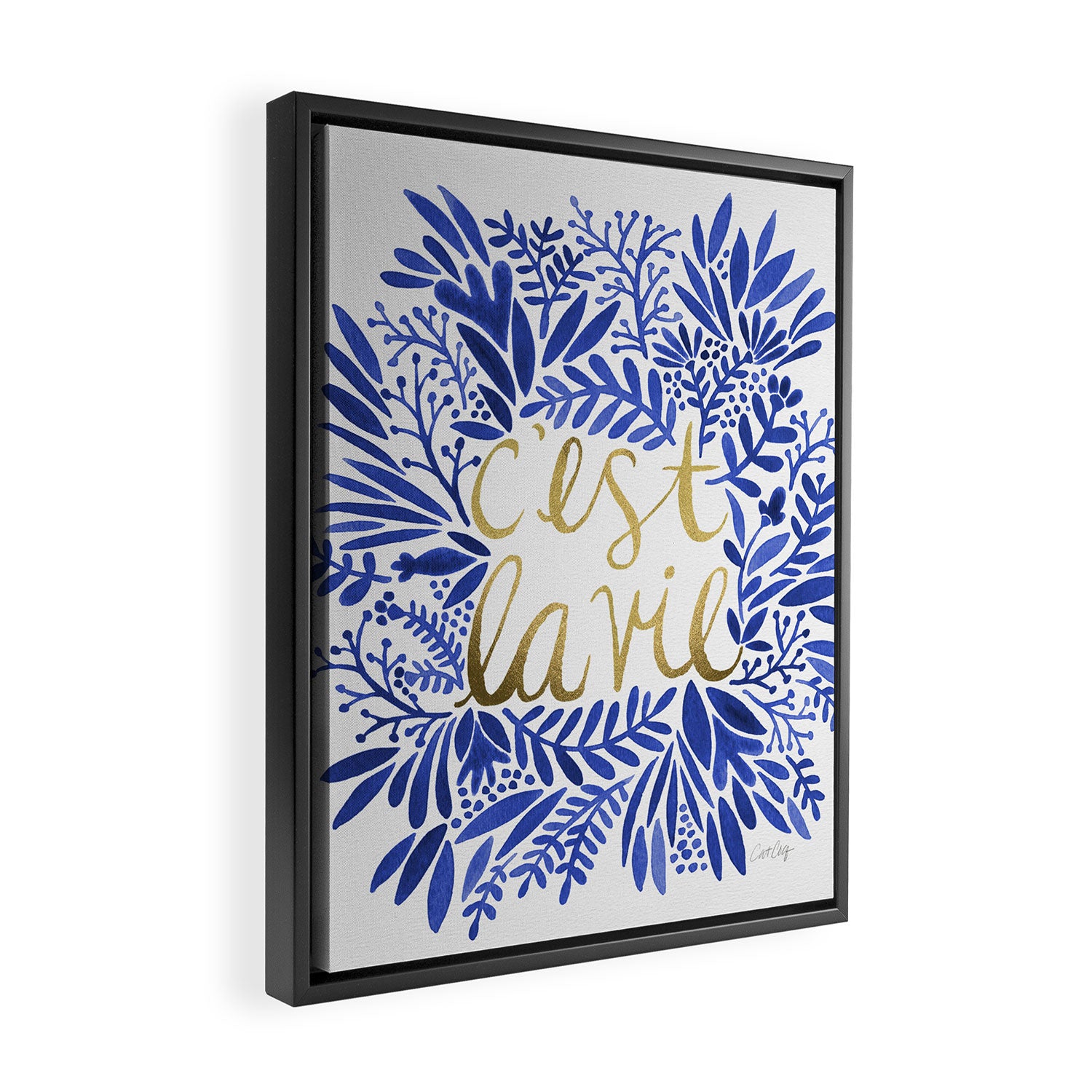 That's Life â Gold & Blue Framed Canvas Print Gallery Image 2