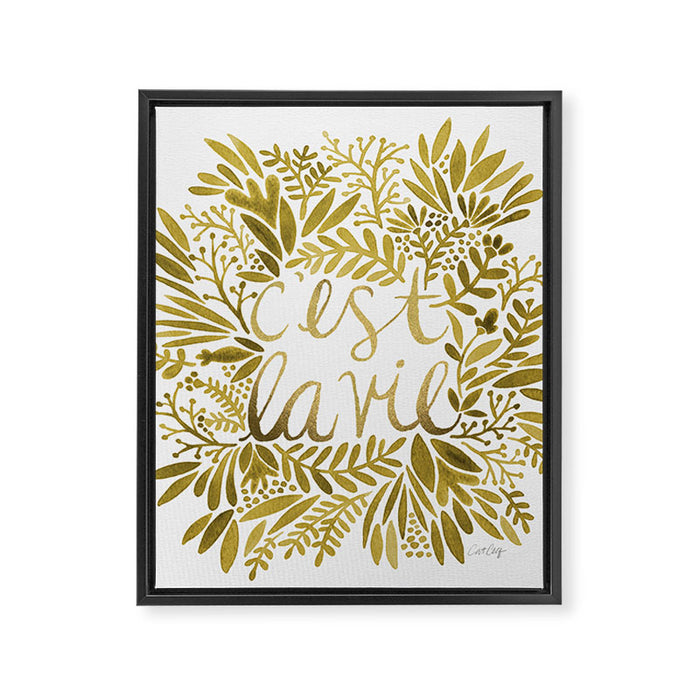 That's Life - Gold on Gold Framed Canvas Print Gallery Image 1