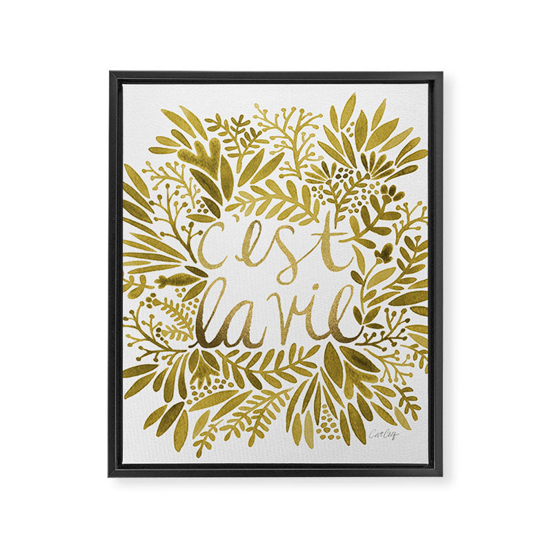 That's Life - Gold on Gold Framed Canvas Print Gallery Image 8