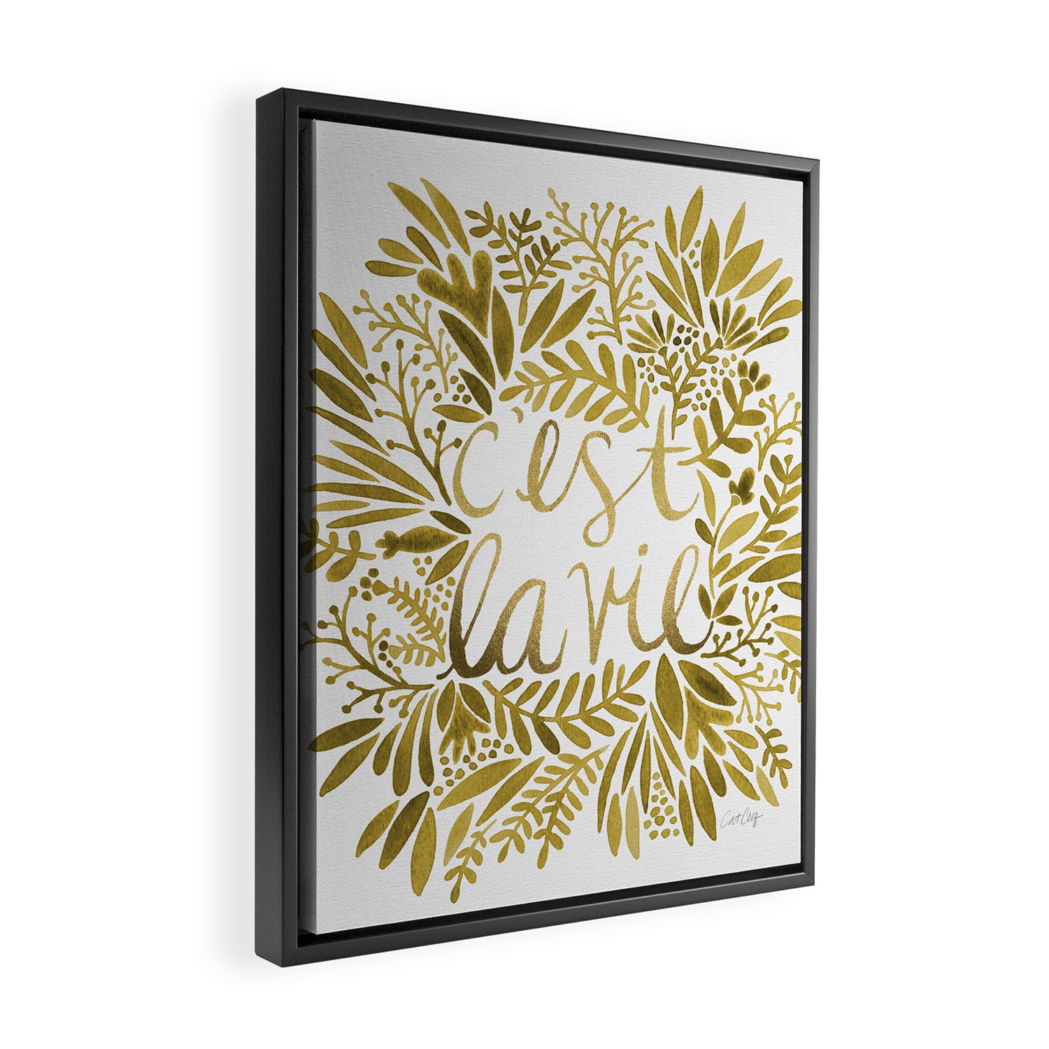 That's Life - Gold on Gold Framed Canvas Print Gallery Image 2