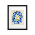 The Earth Laughs in Flowers - Gold & Blue Framed Art Print Gallery Image 5