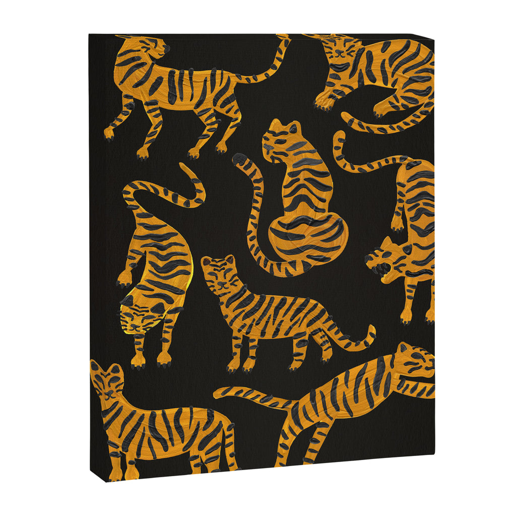 Tiger Collection - Black & Orange Canvas Print Gallery Image 8