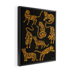 Tiger Collection - Black & Orange Framed Canvas Print Gallery Image 2