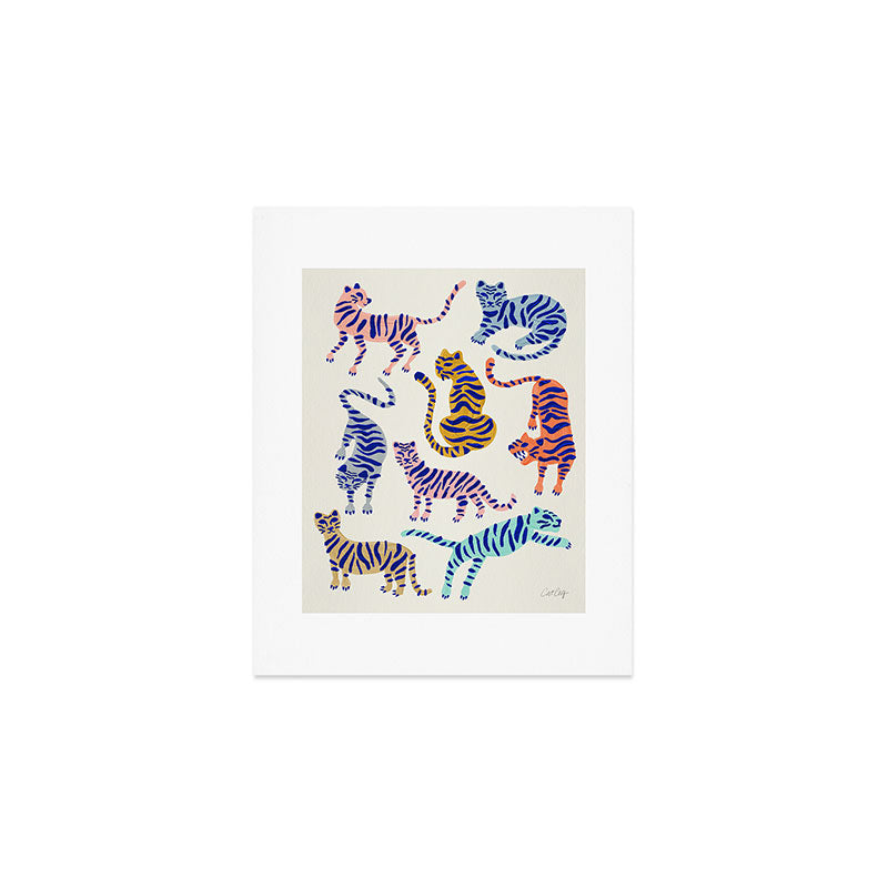 Tiger Collection - Indigo Palett Art Print Gallery Image 1