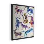 Tiger Collection - Indigo Palett Framed Canvas Print Gallery Image 2