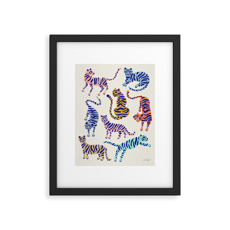 Tiger Collection - Indigo Palett Framed Art Print Gallery Image 4