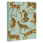 Tiger Collection - Mint & Orange Canvas Print Gallery Image 3