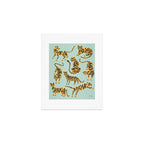 Tiger Collection - Mint & Orange Art Print Gallery Image 1