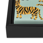Tiger Collection - Mint & Orange Framed Canvas Print Gallery Image 3