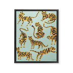 Tiger Collection - Mint & Orange Framed Canvas Print Gallery Image 8