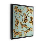 Tiger Collection - Mint & Orange Framed Canvas Print Gallery Image 2