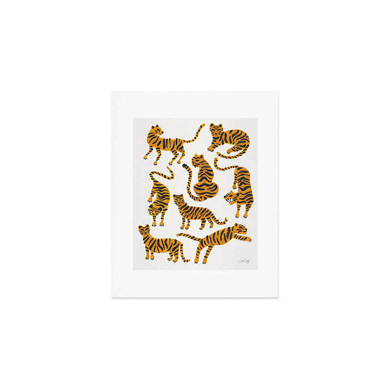 Tiger Collection - Orange Palette Art Print Gallery Image 1