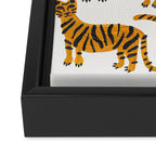 Tiger Collection - Orange Palette Framed Canvas Print Gallery Image 3