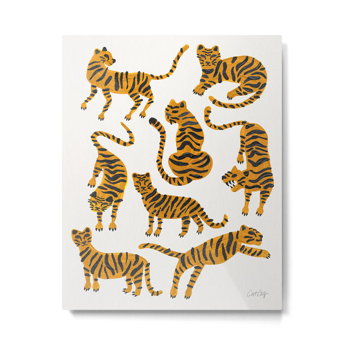 Tiger Collection - Orange Palette Metal Print Gallery Image 1